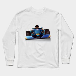 Blue Racing car Long Sleeve T-Shirt